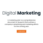 White and Navy Modern Digital Marketing Banner